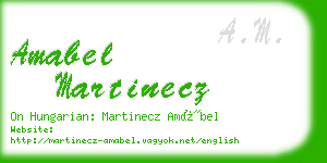 amabel martinecz business card